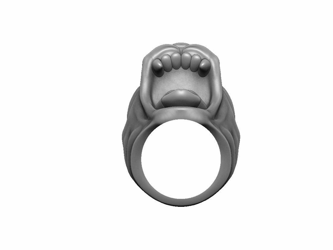 Panther ring 3D print model_10