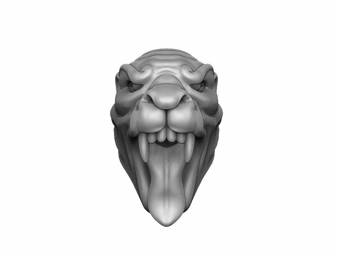 Panther ring 3D print model_2