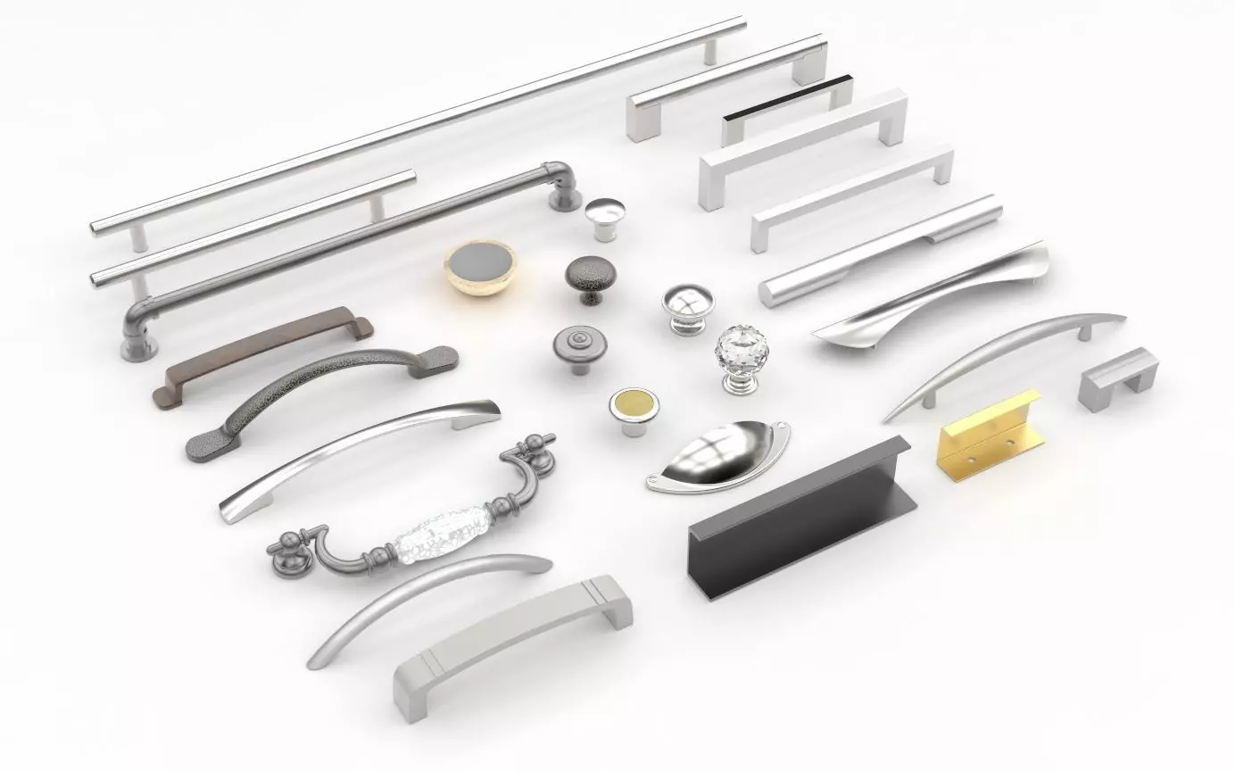 27-Piece Furniture Handles Pack 3D model