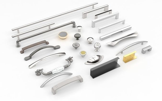 27-Piece Furniture Handles Pack 3D model