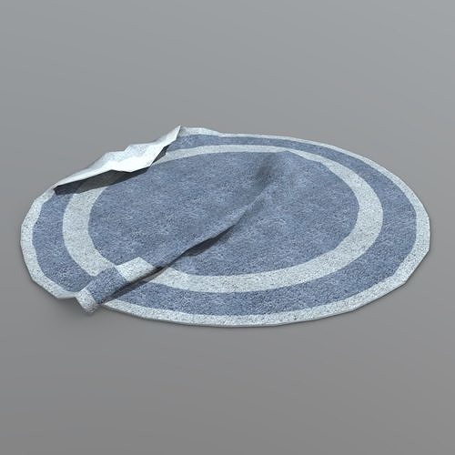 Rug 2 circular Low-poly 3D model