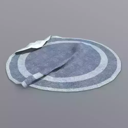 Rug 2 circular Low-poly 3D model