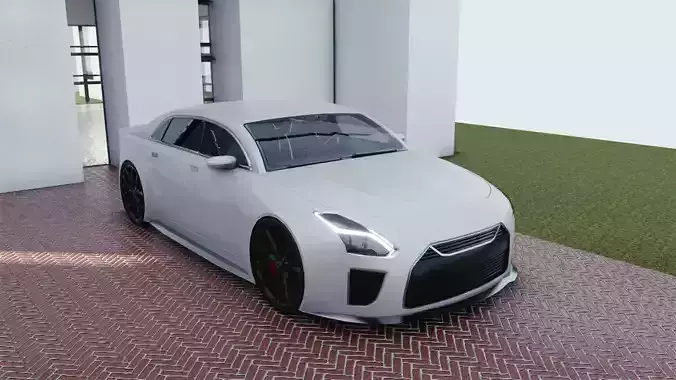 BLENDER EEVEE Brandless Small 4 door sedan