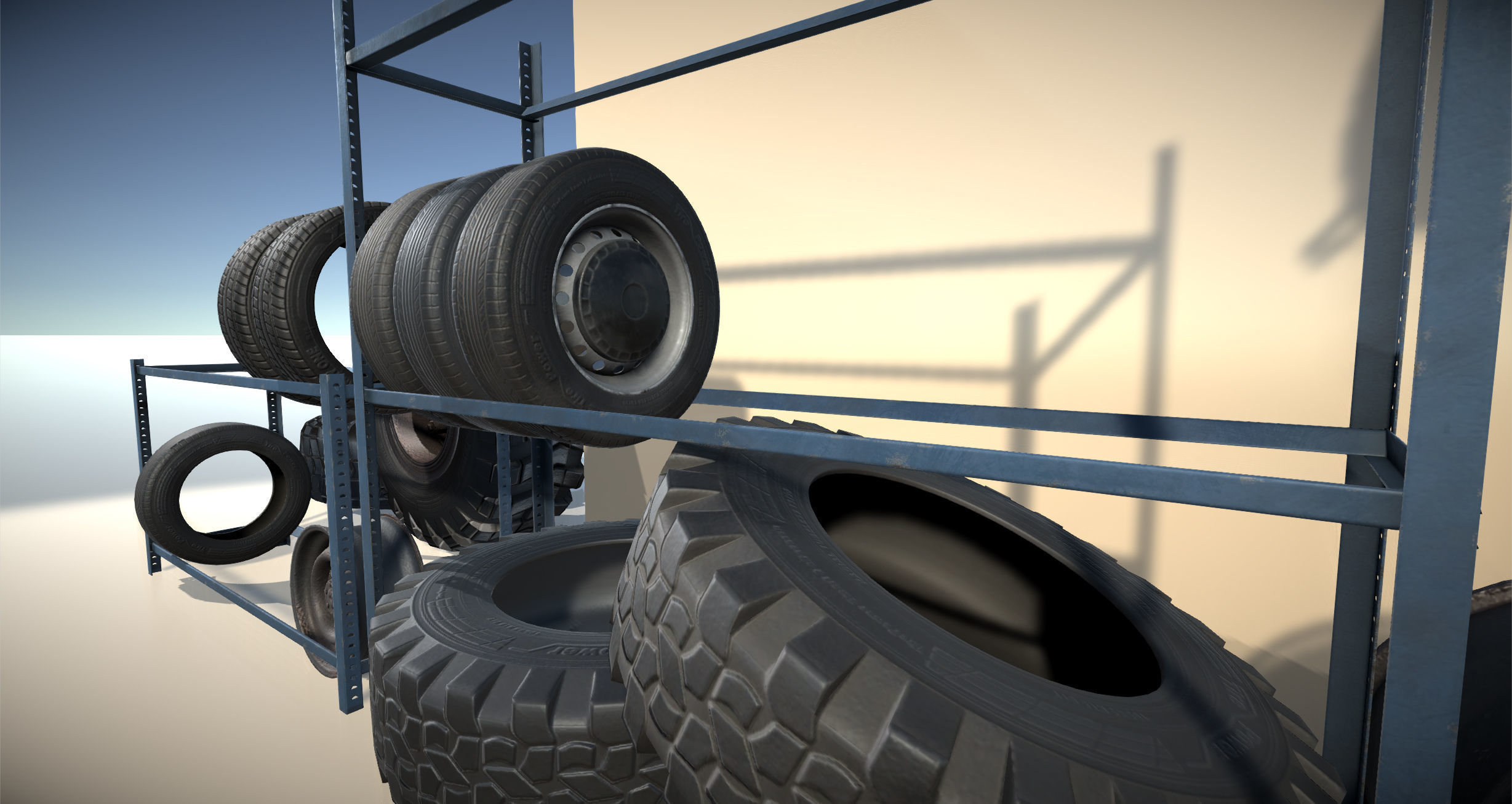 Wheels Mini Pack Low-poly 3D model_2