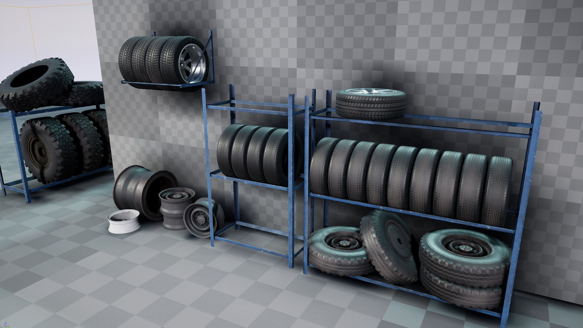 Wheels Mini Pack Low-poly 3D model_20