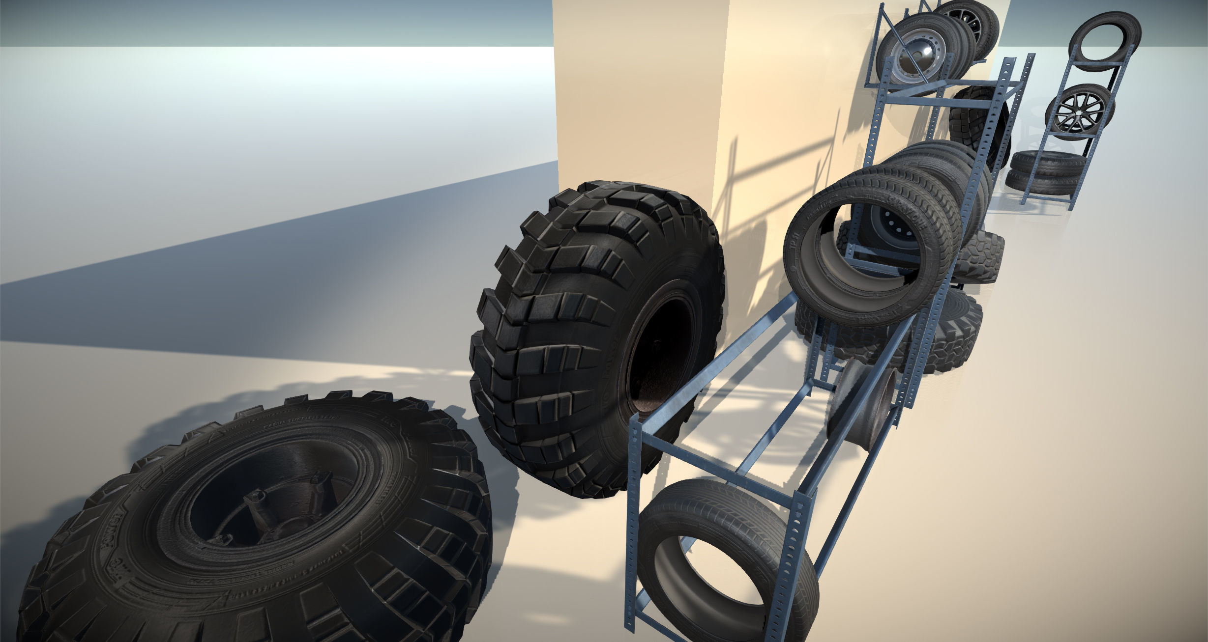Wheels Mini Pack Low-poly 3D model_7