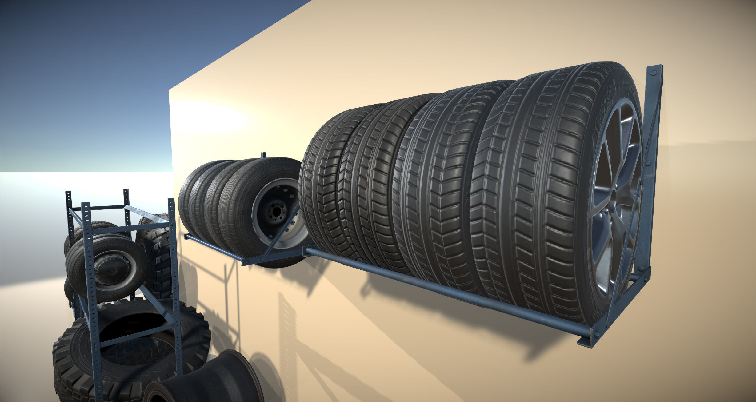 Wheels Mini Pack Low-poly 3D model_6