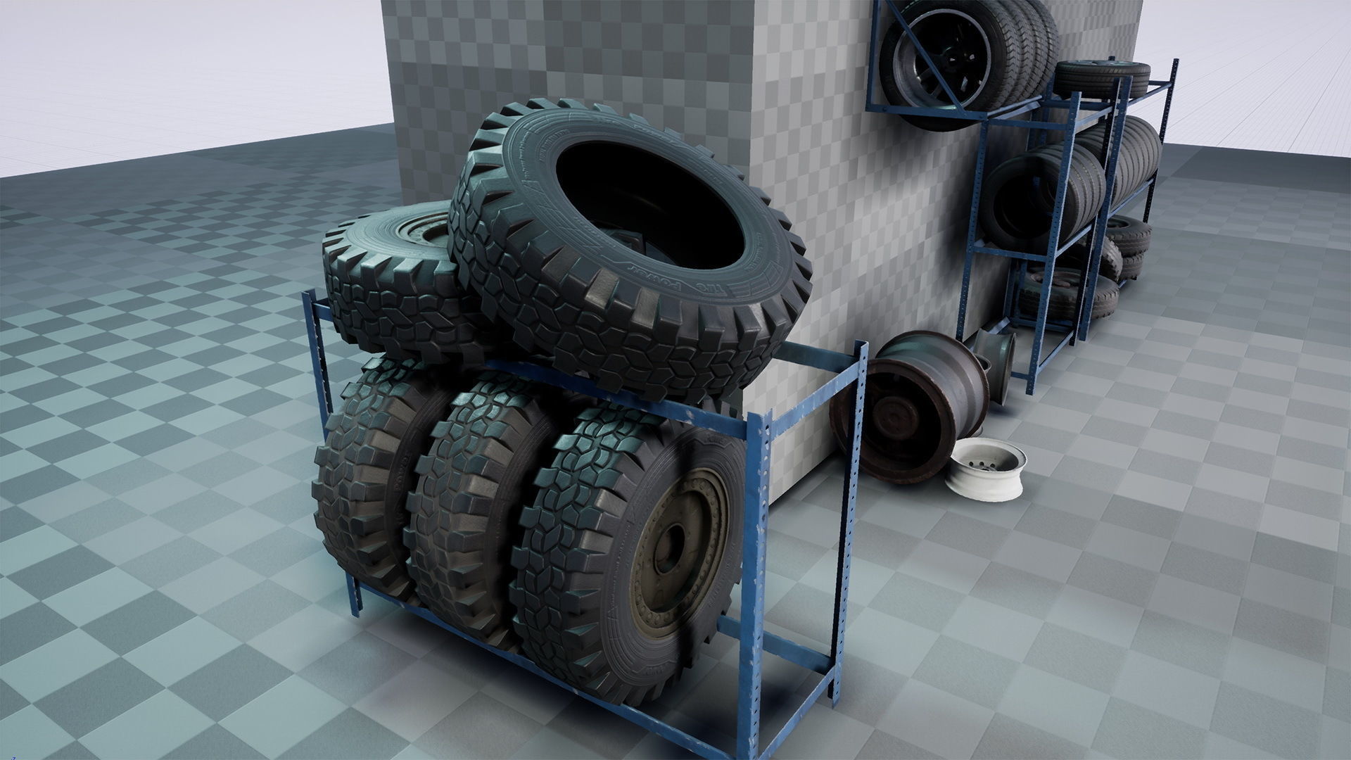 Wheels Mini Pack Low-poly 3D model_10