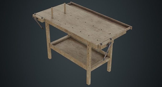 Workbench 1B Low-poly 3D model