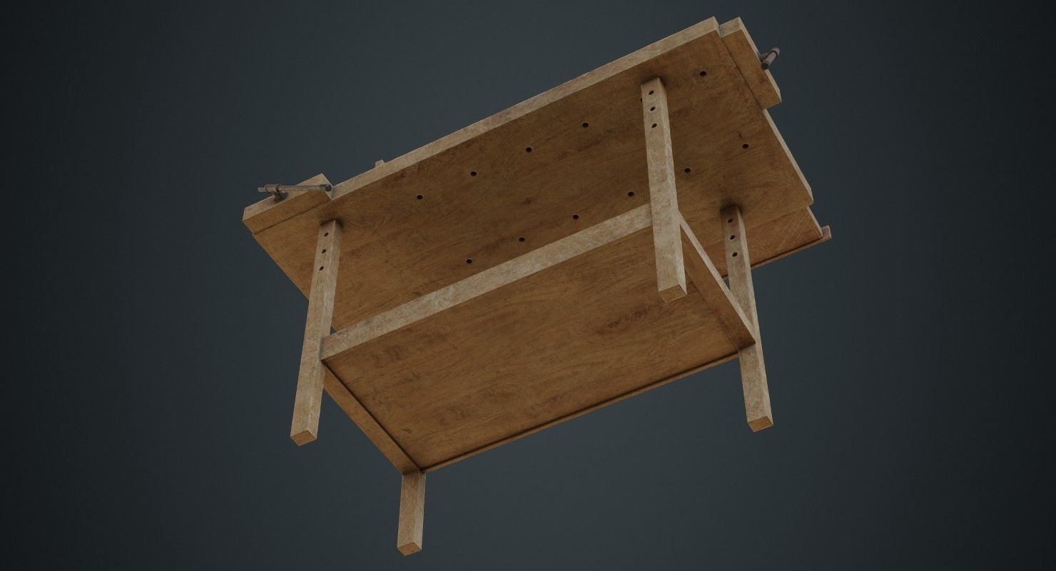 Workbench 1B Low-poly 3D model_4