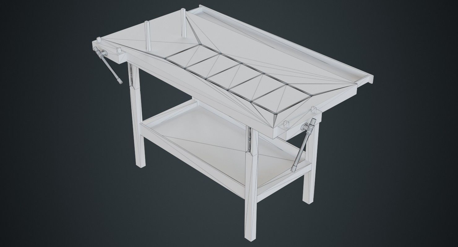 Workbench 1B Low-poly 3D model_5