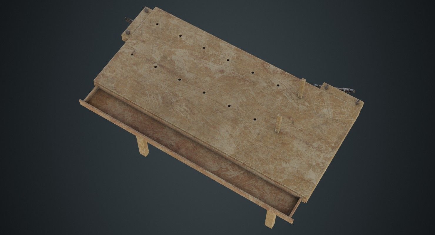 Workbench 1B Low-poly 3D model_2