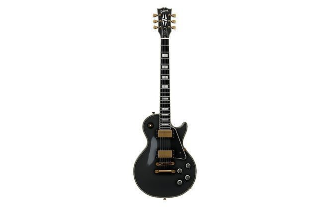 Gibson Les Paul Black Beauty Low-poly 3D model