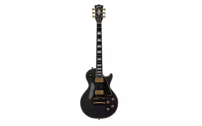 Gibson Les Paul Black Beauty Low-poly 3D model