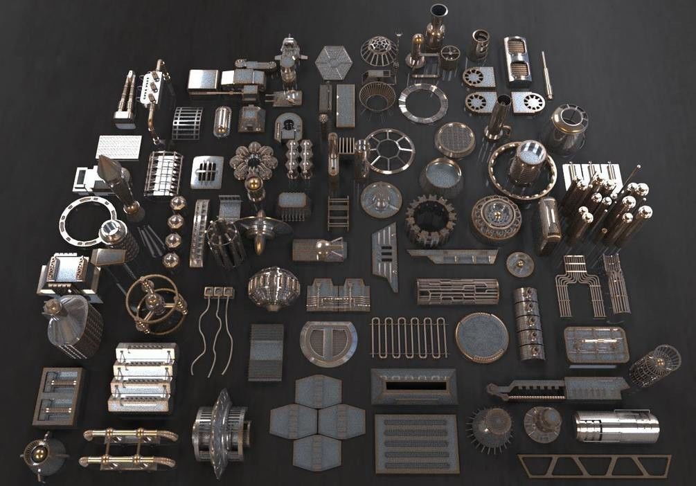 Star Wars Inspired Kitbash Set 3D model_5