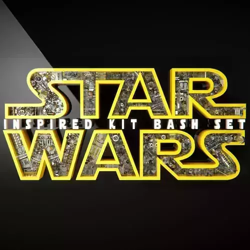 Star Wars Inspired Kitbash Set 3D model