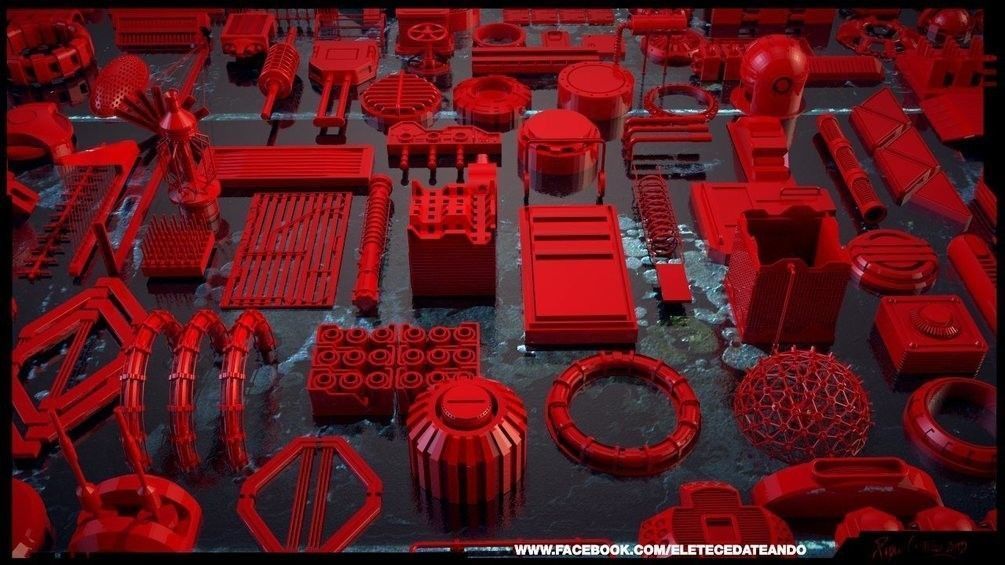 Ultimate Kitbash Set - 120 Pieces  3D model_2