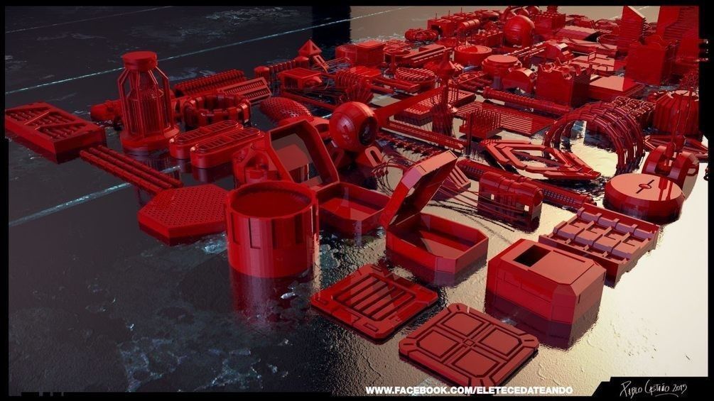 Ultimate Kitbash Set - 120 Pieces  3D model_3