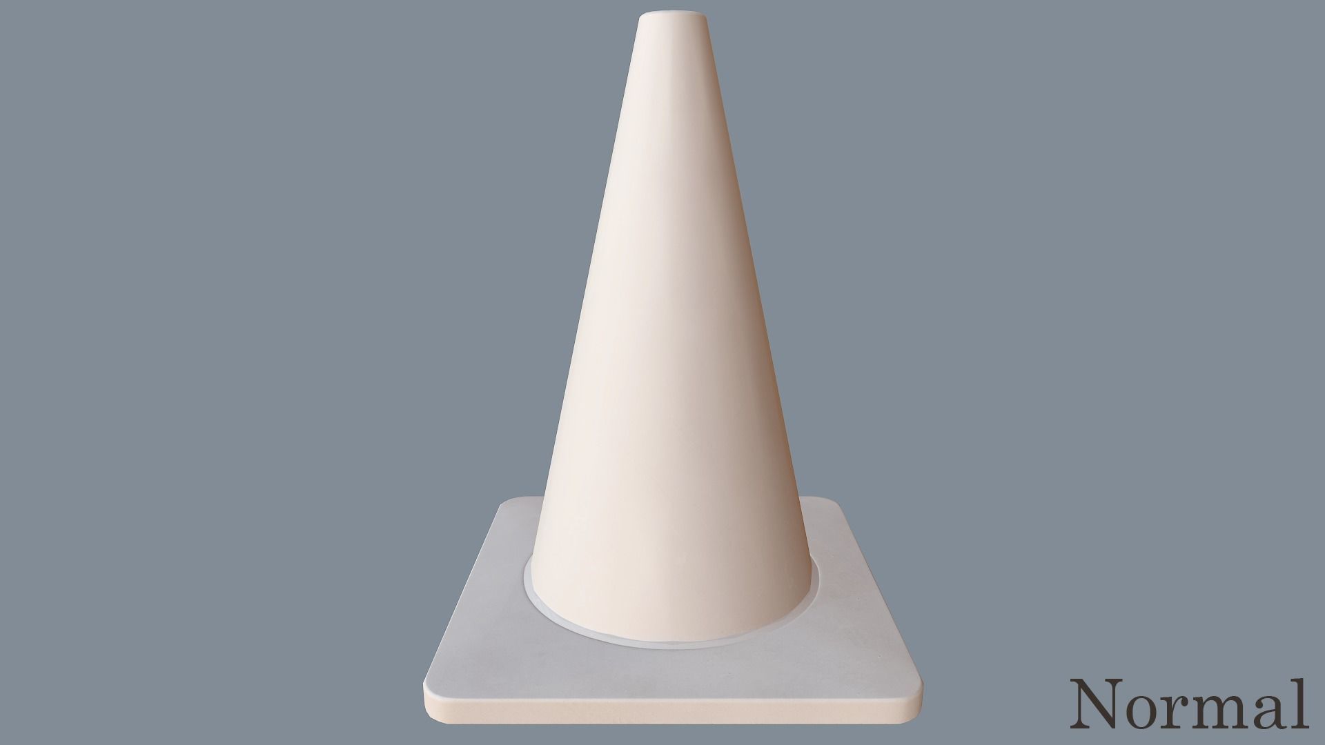 Traffic Cone PBR Game Ready  Low-poly 3D model_4