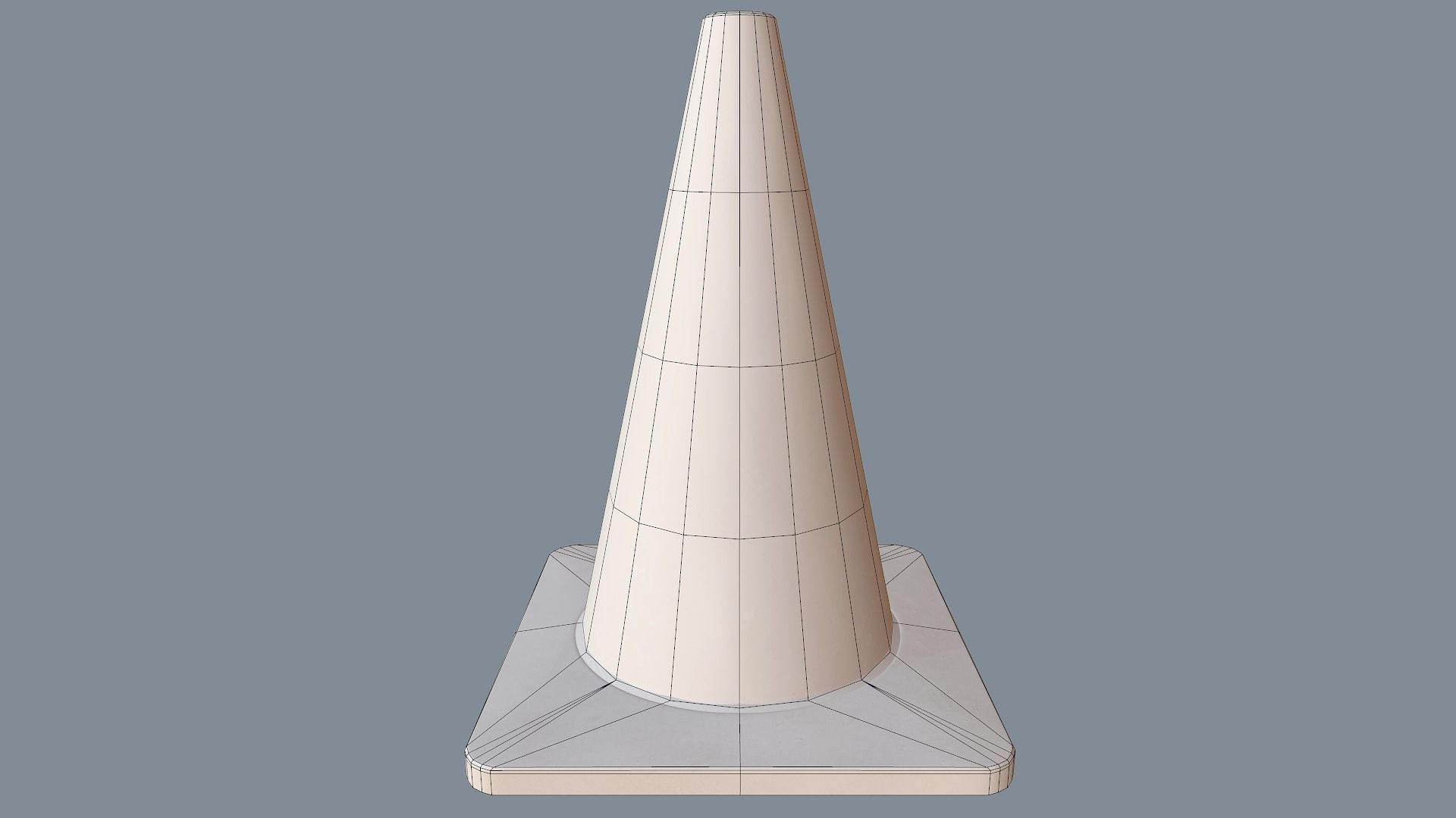 Traffic Cone PBR Game Ready  Low-poly 3D model_5