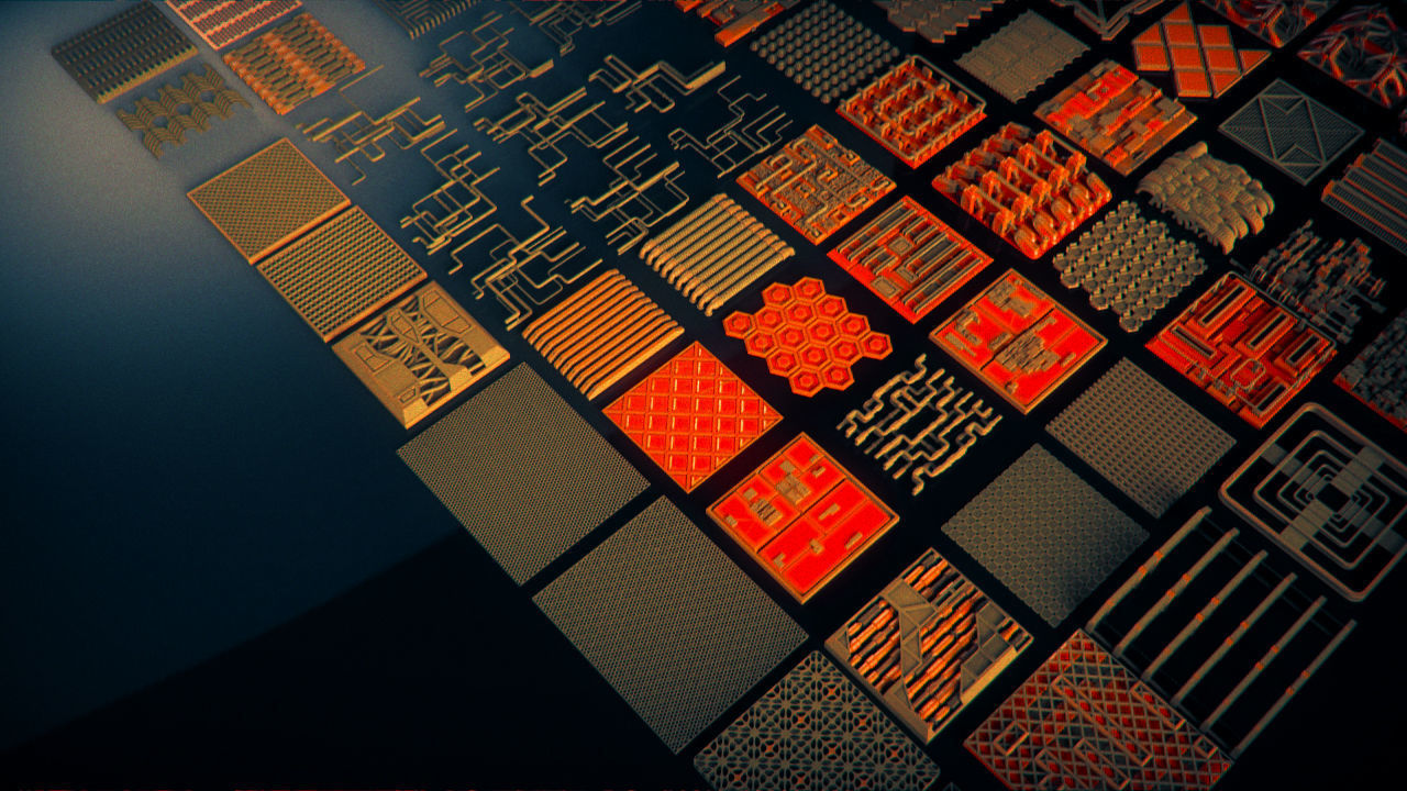 Walls - Floors - Fillers - Tubes Kitbash Set - 100 Pieces 3D model_5