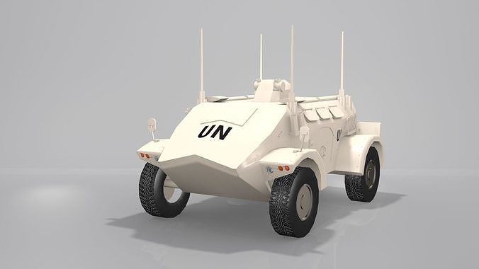 M-3 Panhard Low-poly 3D model