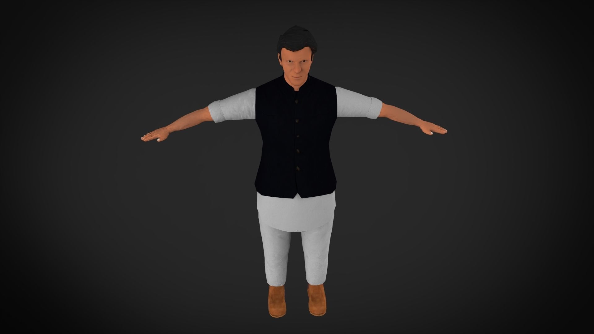 Imran Khan 3d Low-poly 3D model_5