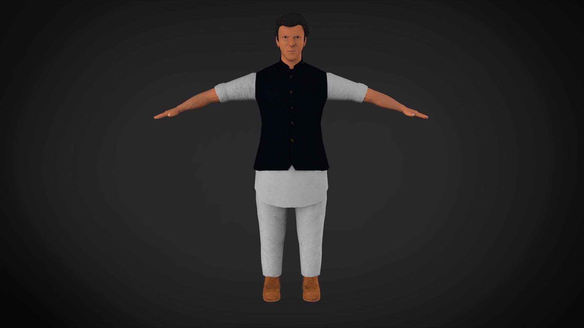 Imran Khan 3d Low-poly 3D model_3