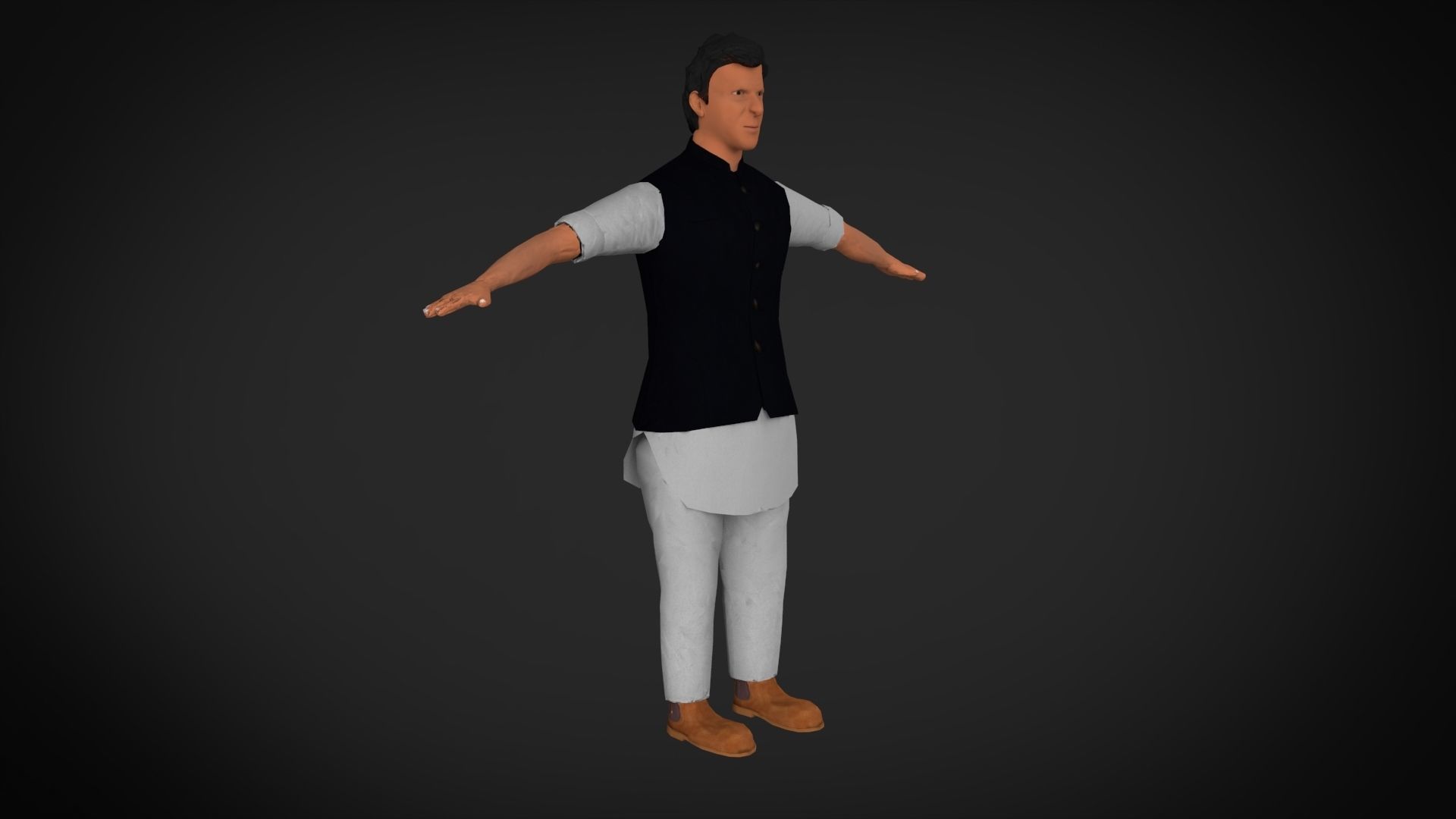Imran Khan 3d Low-poly 3D model_4