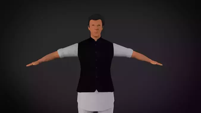 Imran Khan 3d Low-poly 3D model