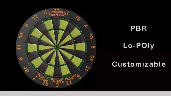 Dartboard Customizable 3D model