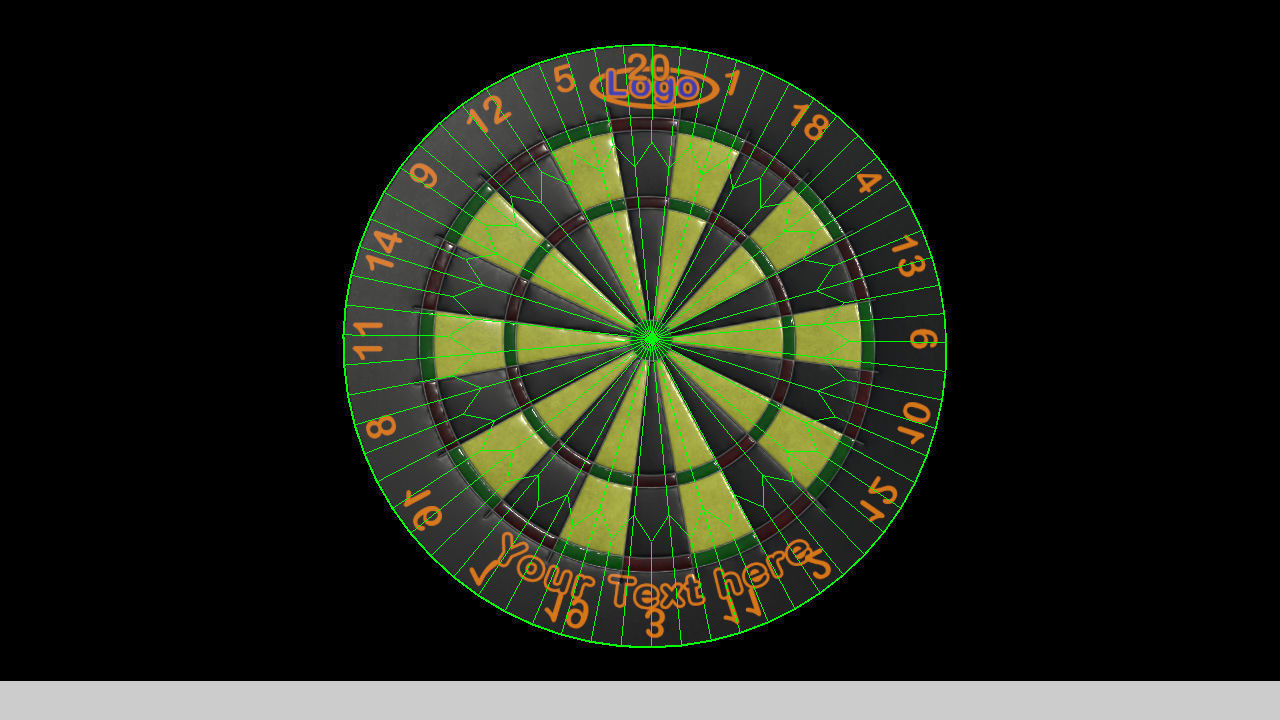 Dartboard Customizable 3D model_1
