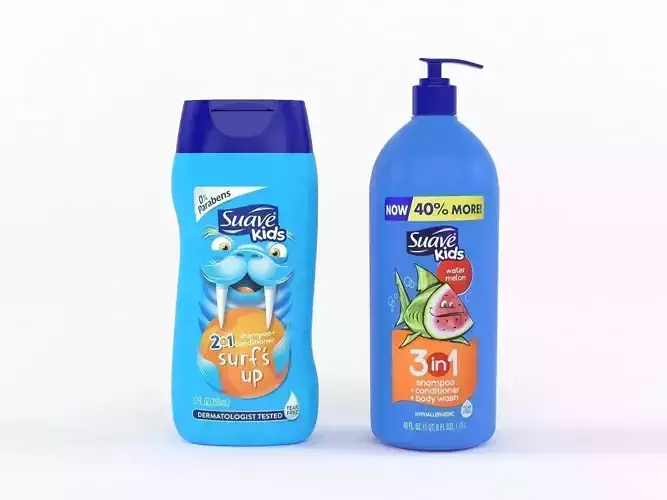 Suave Kids Shampoo and Conditioner 3D model