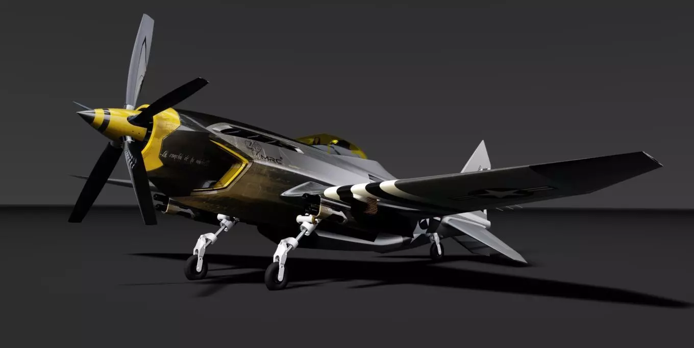 P-51 advanced mustang Low-poly 3D model