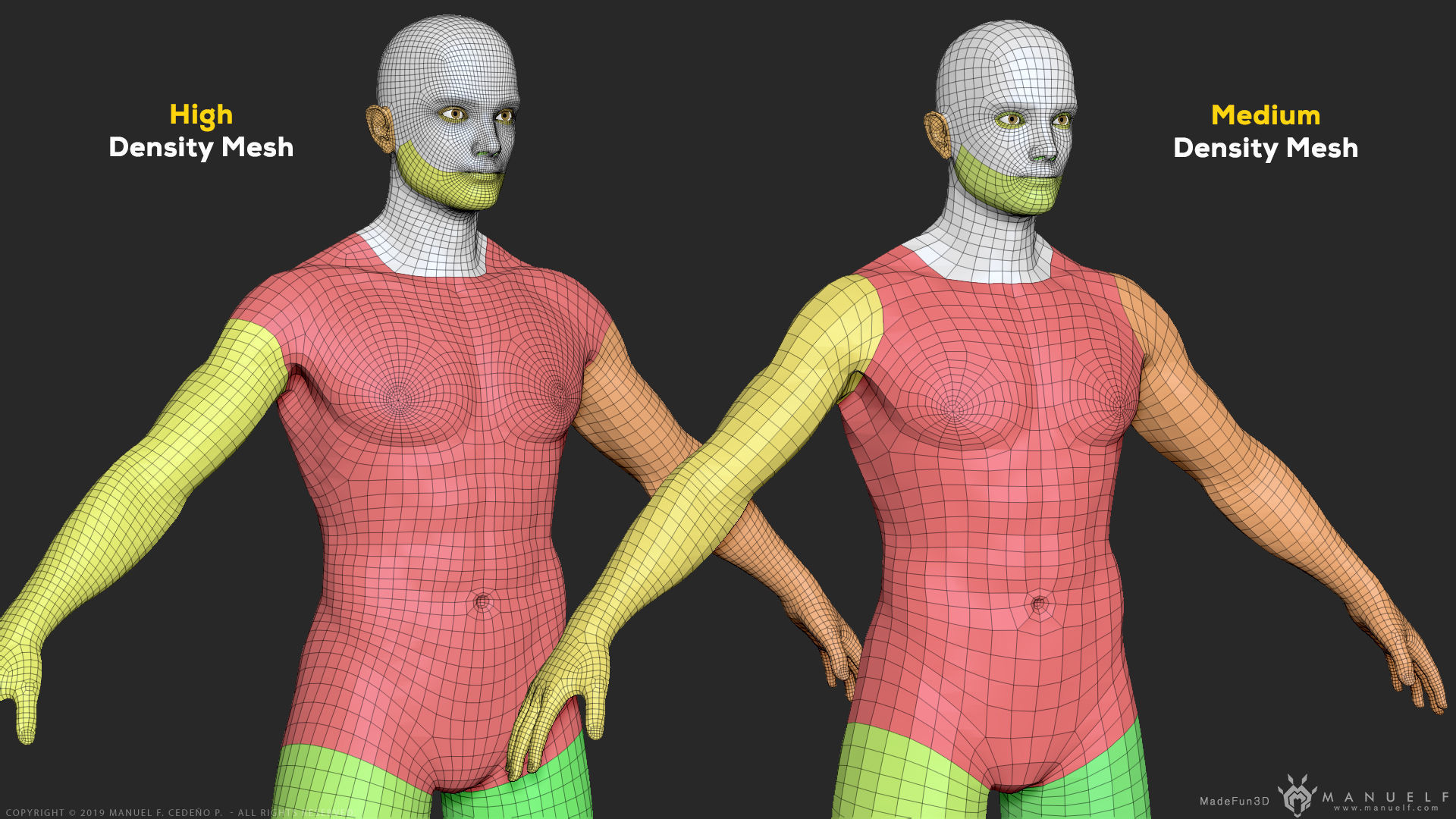 Human Character - Female and Male Basemesh Pack - Woman and Man 3D Model Collection_12