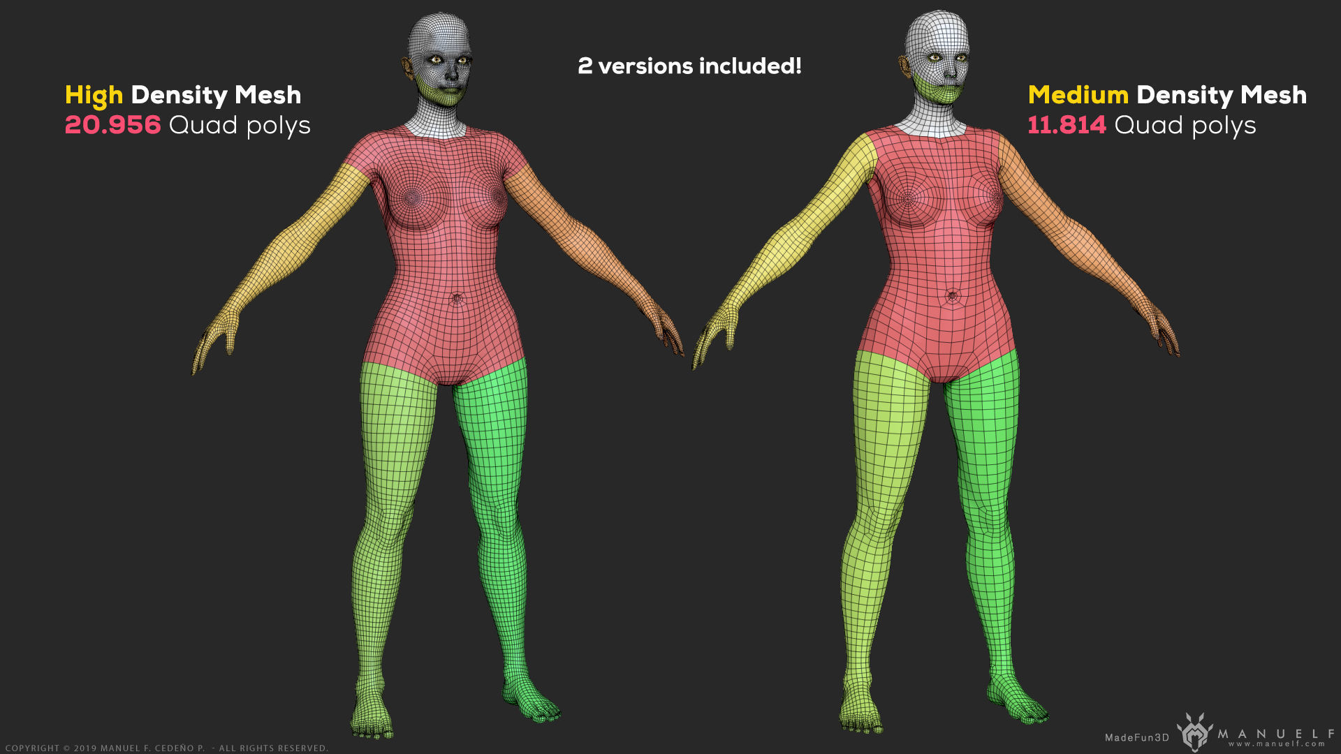 Human Character - Female and Male Basemesh Pack - Woman and Man 3D Model Collection_5