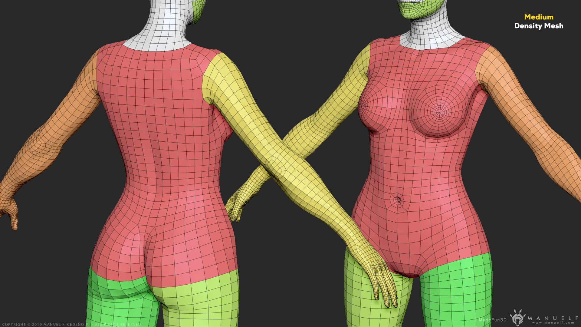 Human Character - Female and Male Basemesh Pack - Woman and Man 3D Model Collection_31