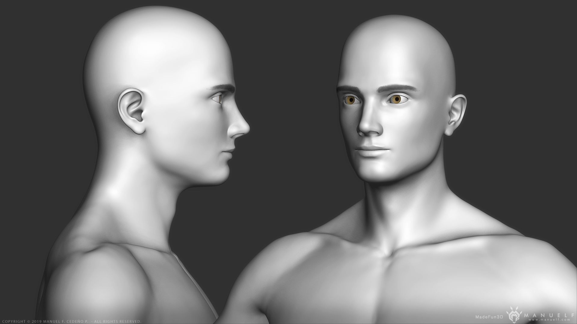 Human Character - Female and Male Basemesh Pack - Woman and Man 3D Model Collection_22