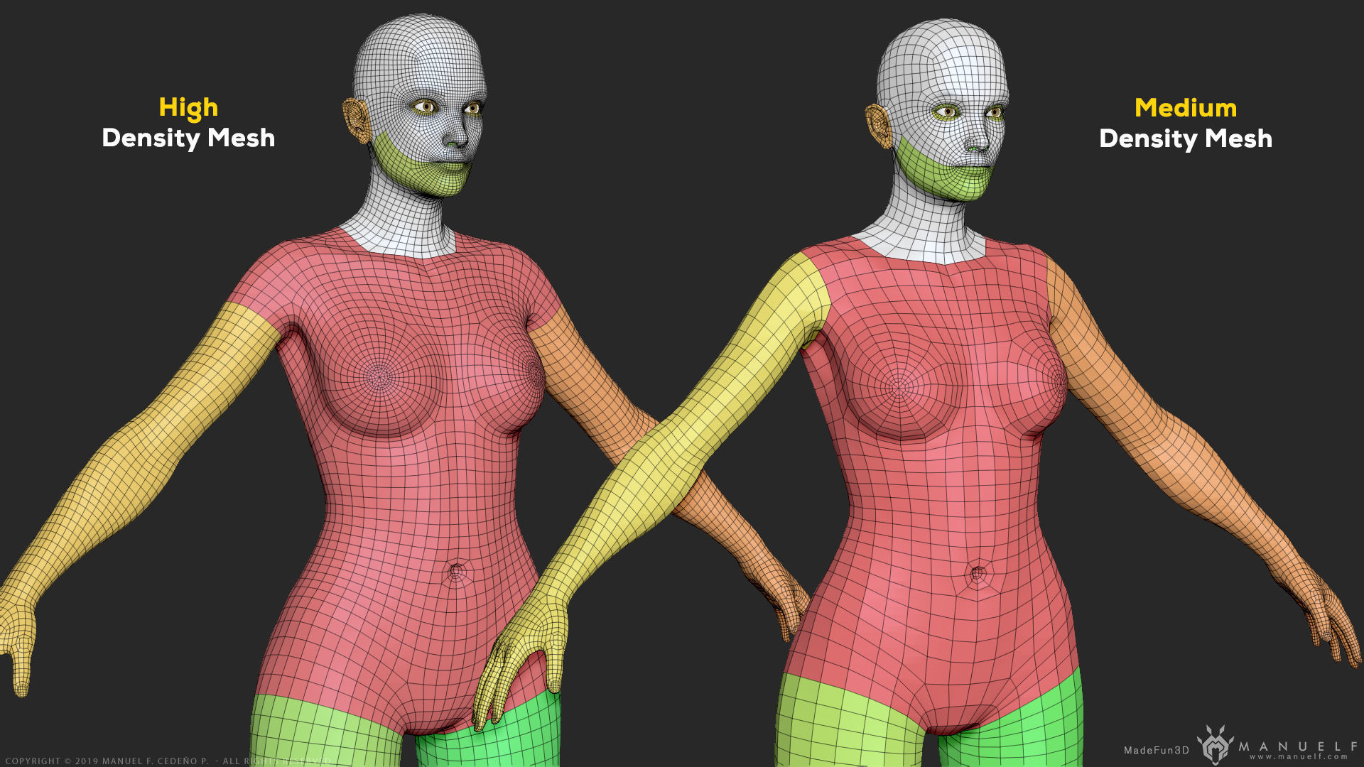 Human Character - Female and Male Basemesh Pack - Woman and Man 3D Model Collection_13