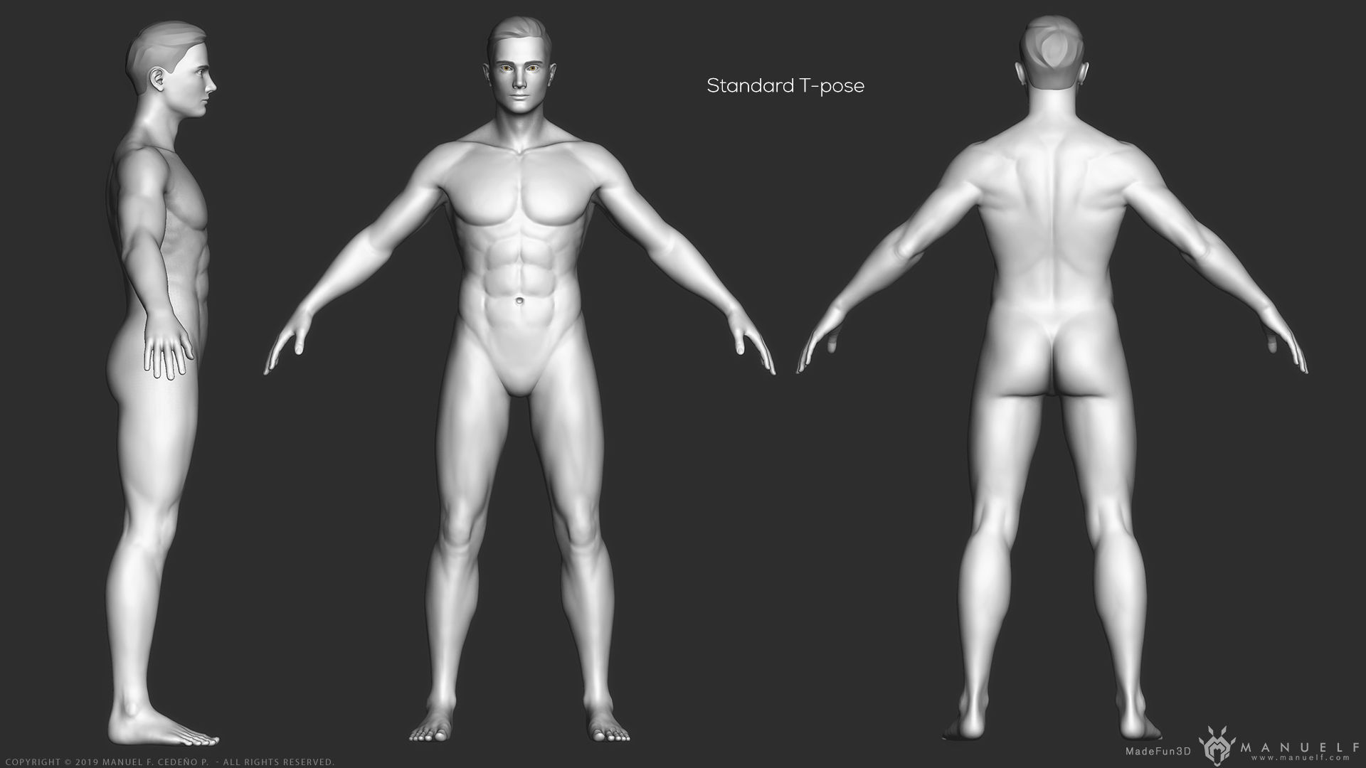 Human Character - Female and Male Basemesh Pack - Woman and Man 3D Model Collection_6