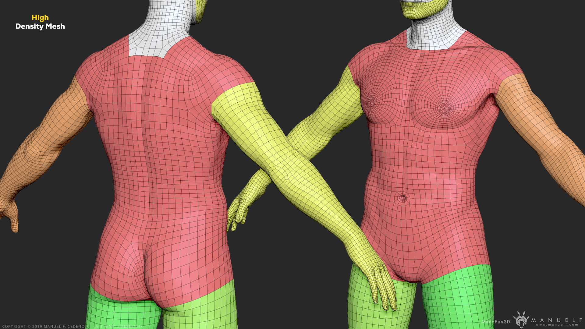 Human Character - Female and Male Basemesh Pack - Woman and Man 3D Model Collection_28