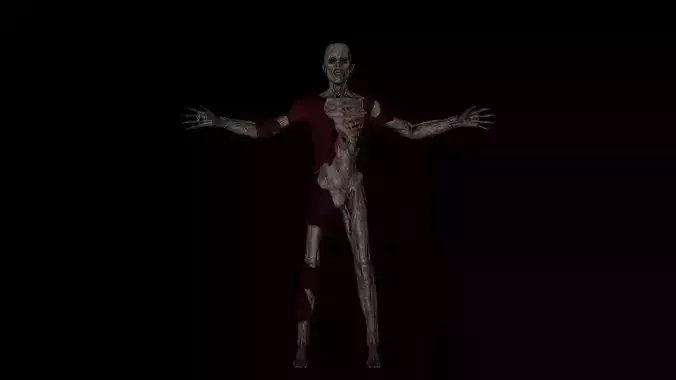 Mummy Corpse Low-poly 3D model