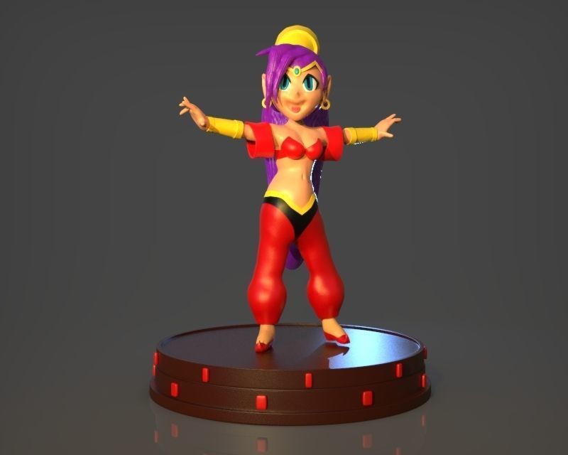 Shantae Figurine 3D print model_10