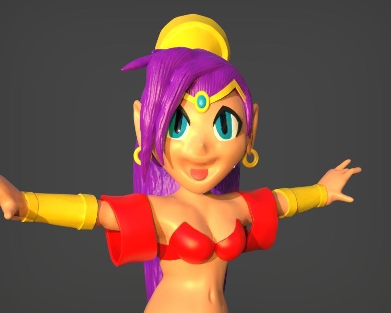 Shantae Figurine 3D print model_8