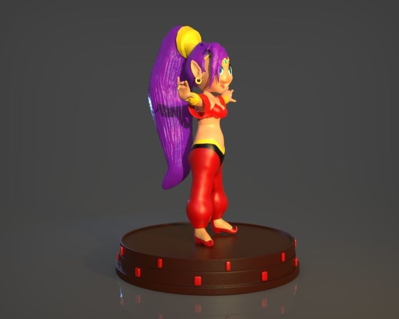Shantae Figurine 3D print model_6