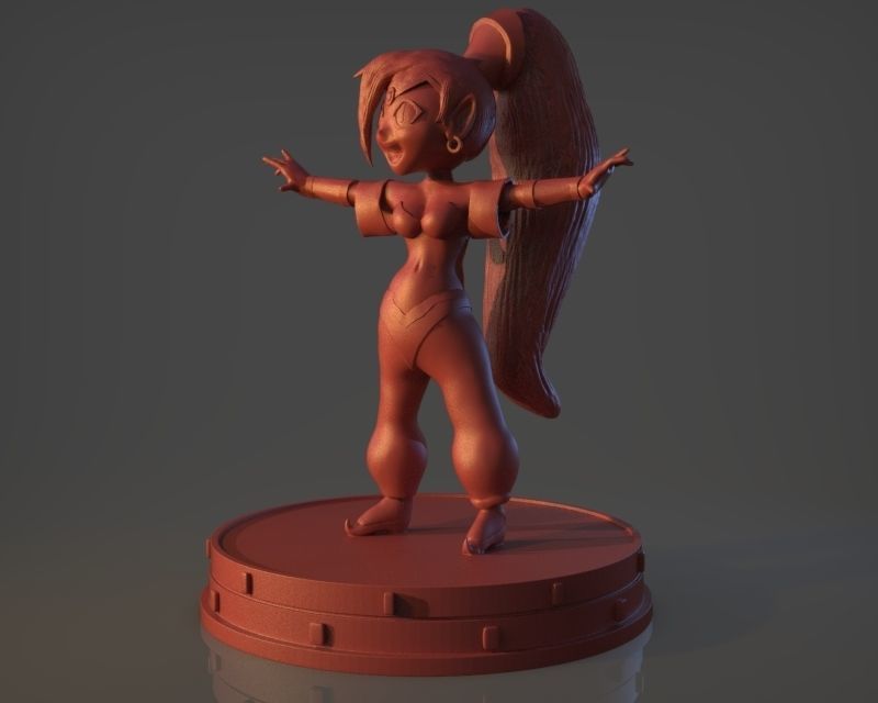 Shantae Figurine 3D print model_12