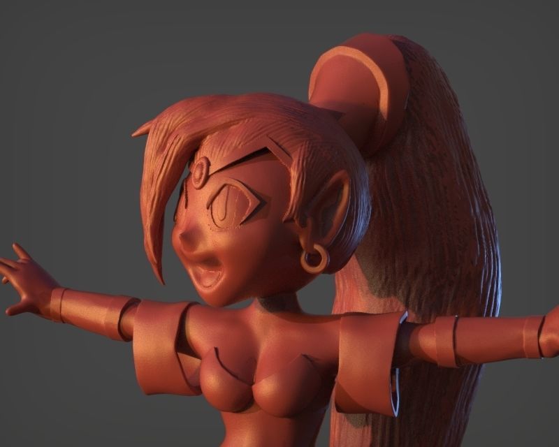 Shantae Figurine 3D print model_19