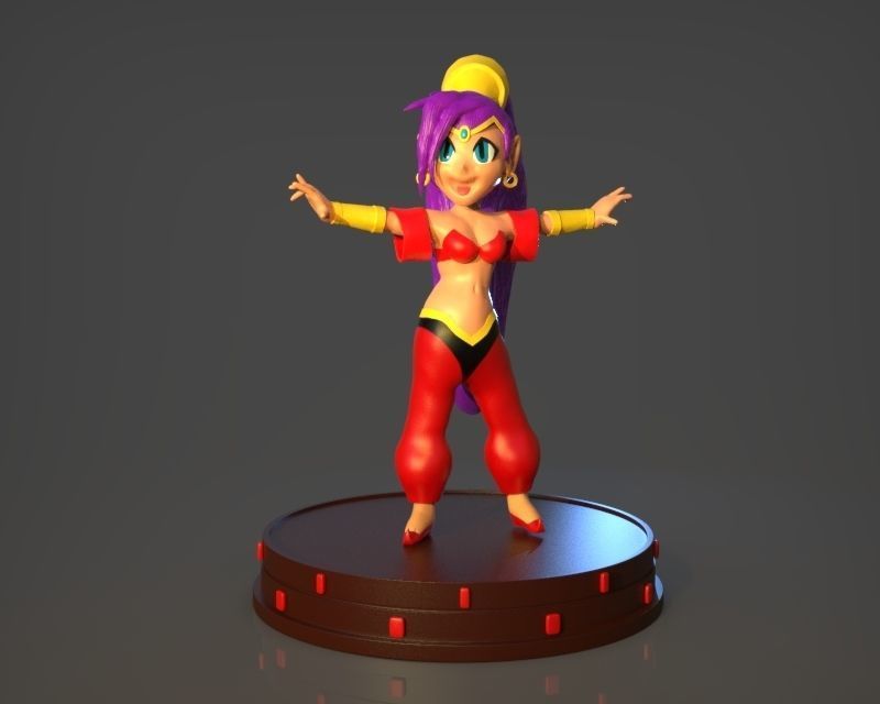 Shantae Figurine 3D print model_7