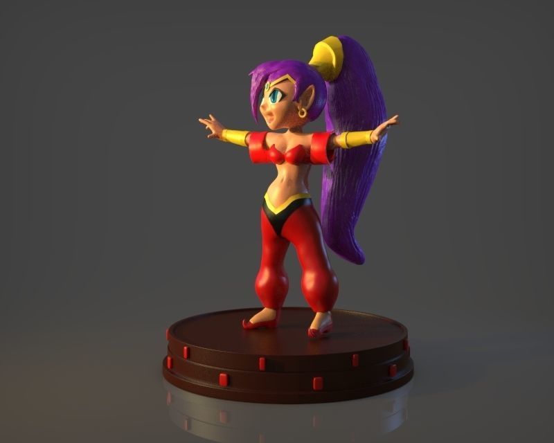 Shantae Figurine 3D print model_1