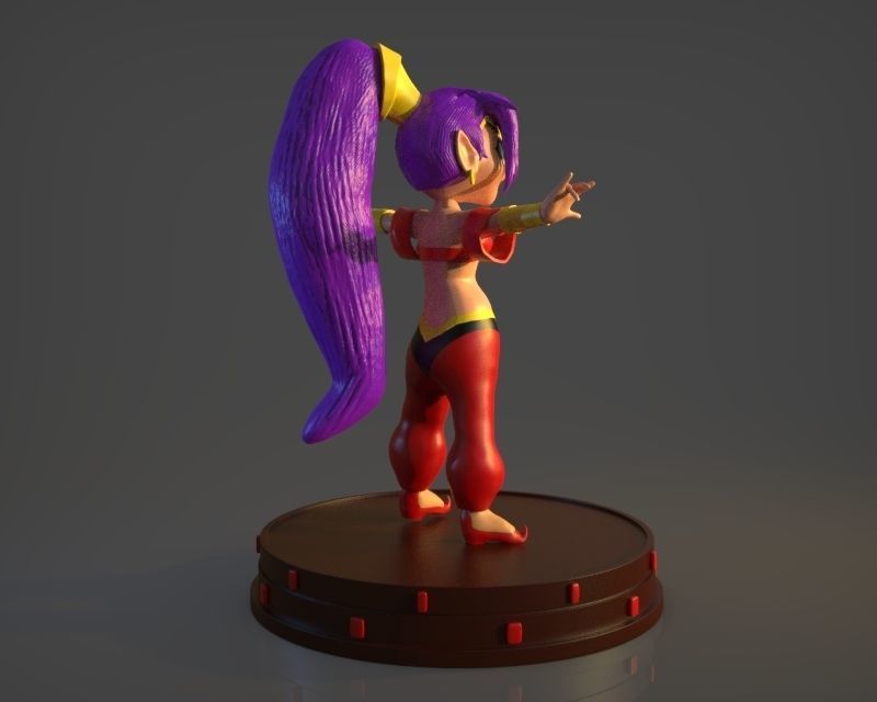 Shantae Figurine 3D print model_5